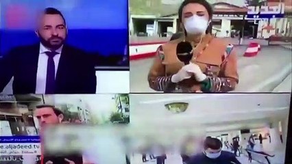 Muhabir canlı yayında yere yığıldı!