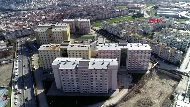 GÜNGÖREN'DEKİ KARANTİNA YURDUNUN HAVADAN GÖRÜNTÜSÜ