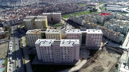 GÜNGÖREN'DEKİ KARANTİNA YURDUNUN HAVADAN GÖRÜNTÜSÜ