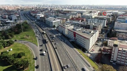 Karantina yurtları drone ile görüntülendi