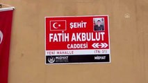 Mardin'de şehit Uzman Onbaşı Fatih Akbulut'un ismi caddeye verildi