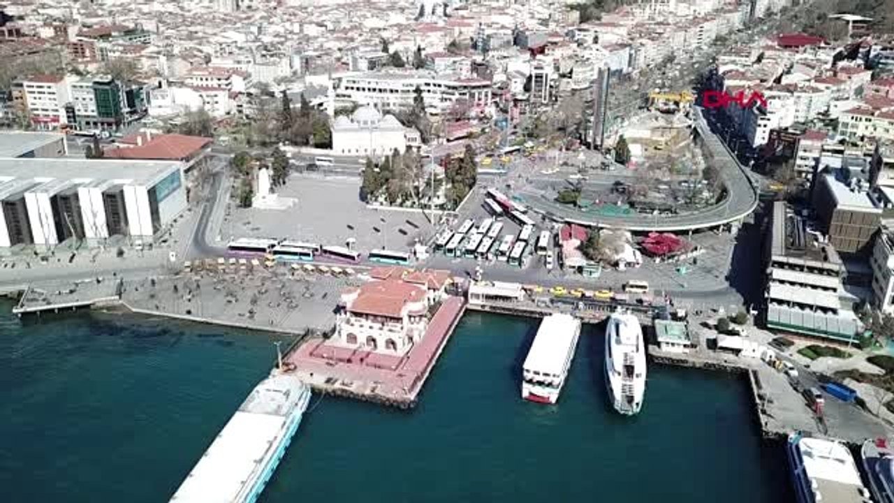TAKSİM MEYDANI VE BEŞİKTAŞ'TAKİ KORONAVİRÜS SESSİZLİĞİ HAVADAN GÖRÜNTÜLENDİ