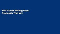 Full E-book Writing Grant Proposals That Win by Deborah Ward