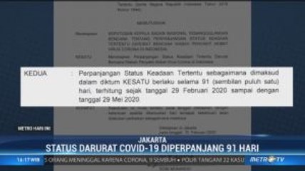 Pemerintah Perpanjang Status Darurat Covid-19 Hingga 29 Mei