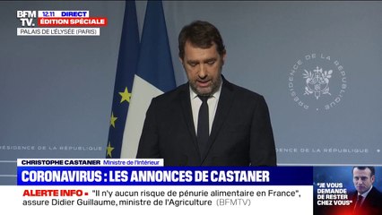 "Restez chez soi, c'est sauver des vies": Christophe Castaner précise les mesures de confinement mises en place à midi