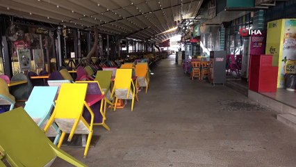 Koronavirüs tedbirleri nedeniyle Denizli'de sokaklar bomboş kaldı