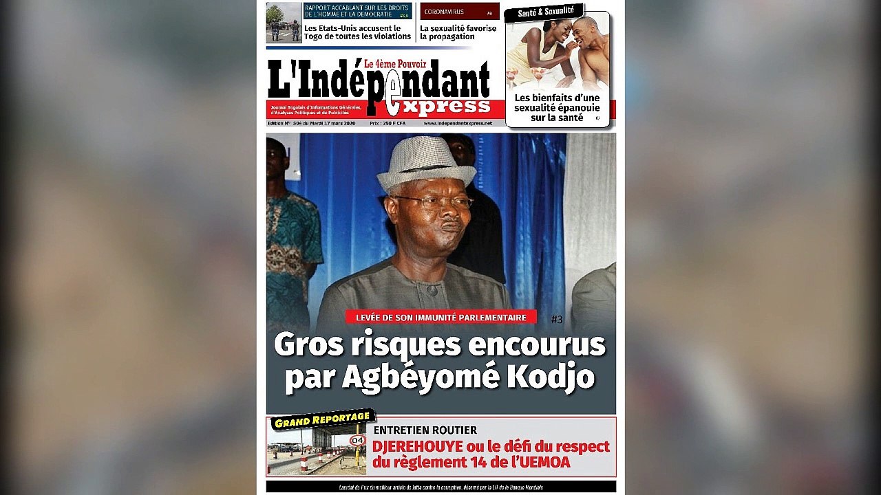 La une des journaux parus ce mardi  17 mars 2020