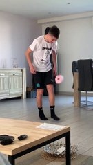 Matteo Poiret, 13 ans ,joueur U14 Uschauny :29 jongles