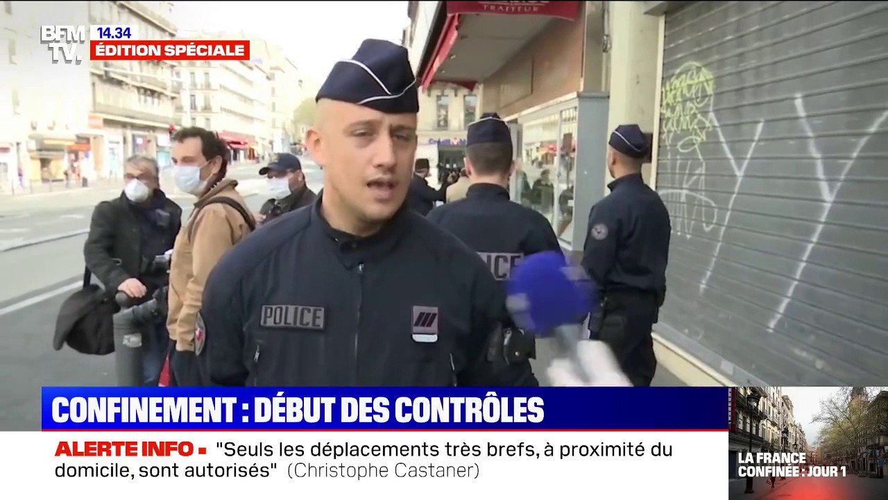 "On ne verbalise pas, aujourd'hui c'est de la pédagogie. " Confinement: début des contrôles à Marseille