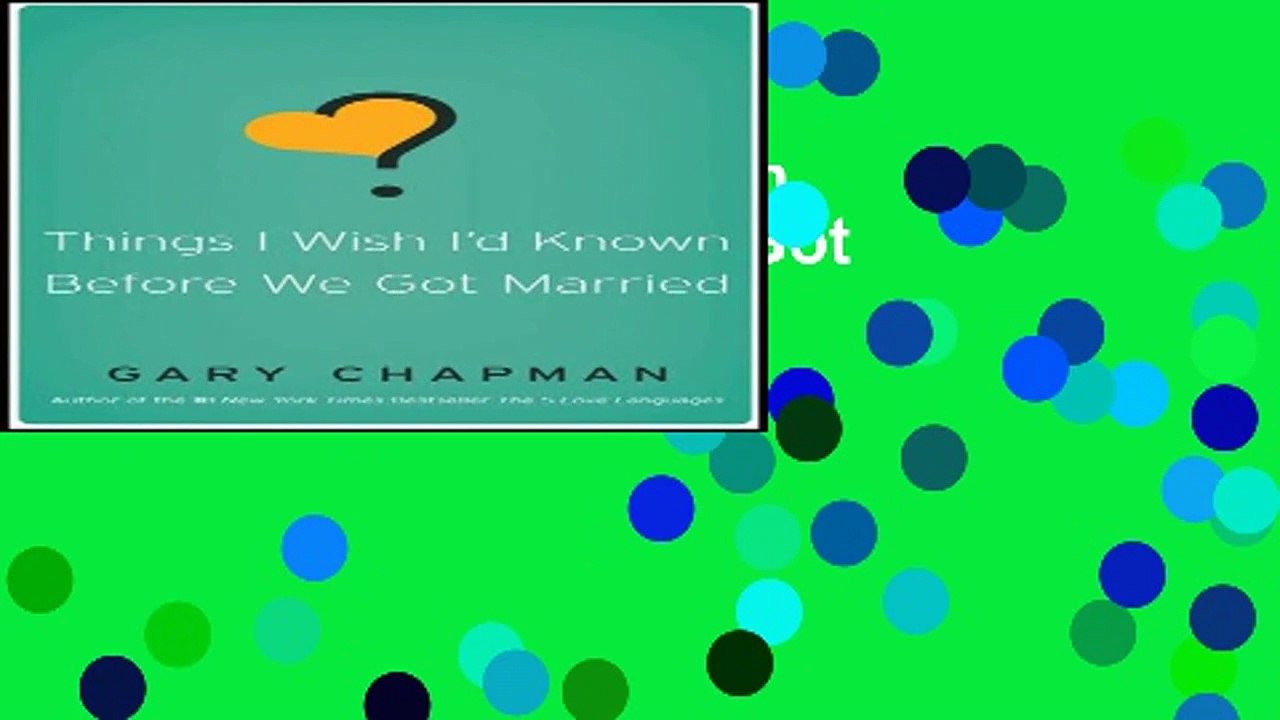 [E.P.U.B] Things I Wish I'd Known Before We Got Married Full Online