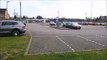 Normally full Foundry Loan park and ride car park in Larbert with lots of empty spaces as people restrict their travel
