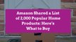 Amazon Shared a List of 2,000 Popular Home Products: Here’s What to Buy