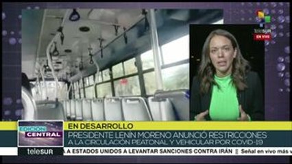 Ecuador restringe circulación peatonal y vehicular por COVID-19