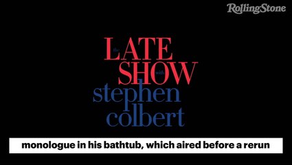 Stephen Colbert Films New ‘Late Show’ Monologue From His Bathtub | RS News 3/17/20