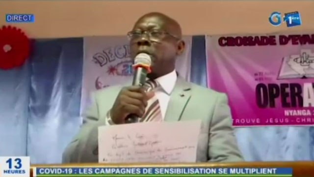RTG / La coordination provinciale du plan de riposte contre le covid-19 sensibilise les chrétiens sur les mesures préventives à Tchibanga