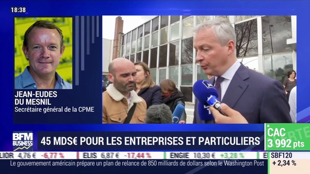 Virus: 45 milliards d'euros pour les entreprises et les particuliers (2/2) - 17/03