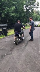 Guy Struggles Learning the Clutch on Dirt Bike