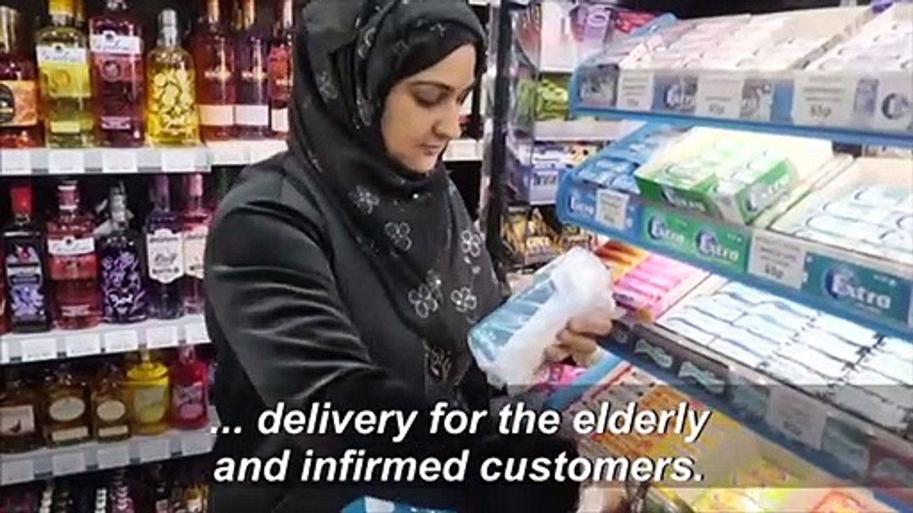 Store owners hand out coronavirus protection pa...