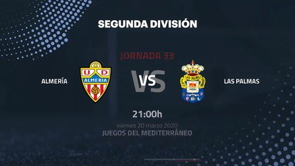Previa partido entre Almería y Las Palmas Jornada 33 Segunda División