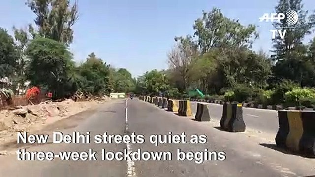 New Delhi roads quiet under virus lockdown