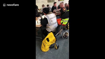 Canteen on UK construction site 'cramped' during coronavirus outbreak