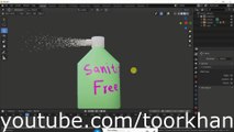 blender tutorial sanitizer, perfume, air freshner, spray tutorial by toorkhan