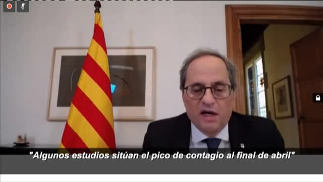 Torra sitúa el pico de contagio a finales de abril