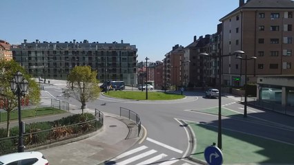 Control de la Policía Nacional en Oviedo en el estado de alarma
