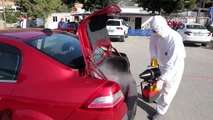 MUĞLA Bodrum'da Belediyesi'nden araçlara ücretsiz dezenfekte hizmeti