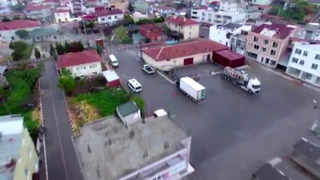 Ezine'de Jandarma drone ile koronavirüs önlemlerini denetledi