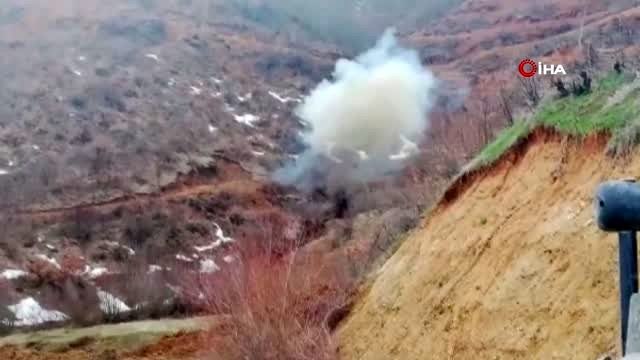 Bitlis'te teröristlerin köy yoluna tuzakladığı 30 kilo EYP imha edildi