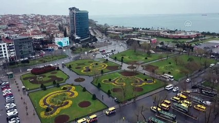 İstanbul'un meydanları havadan görüntülendi