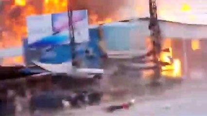 Lpg tanker blast live video in lahore shahdra moor