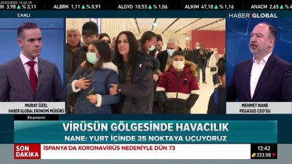 Pegasus CEO'su Mehmet Nane: Yolcu adedi 80 binden 4 binlere gelmiş durumda