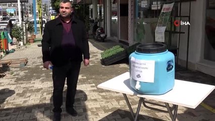 Esnaftan vatandaşlara ücretsiz dezenfektan