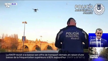 Download Video: Confinement: la police espagnole déploie des drones pour faire respecter les consignes