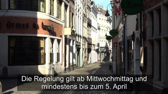 Coronavirus-Pandemie: Belgien verhängt Ausgangssperre