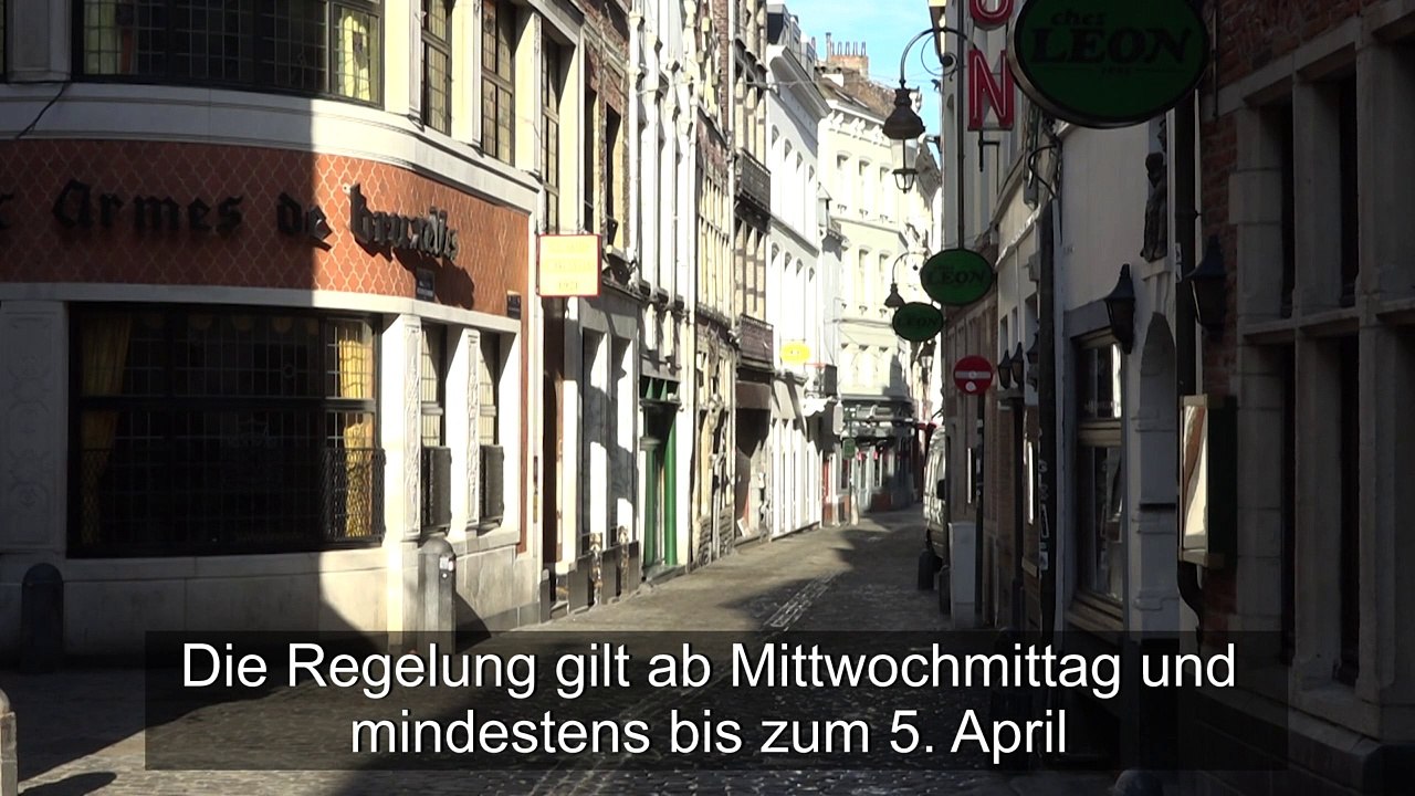 Coronavirus-Pandemie: Belgien verhängt Ausgangssperre