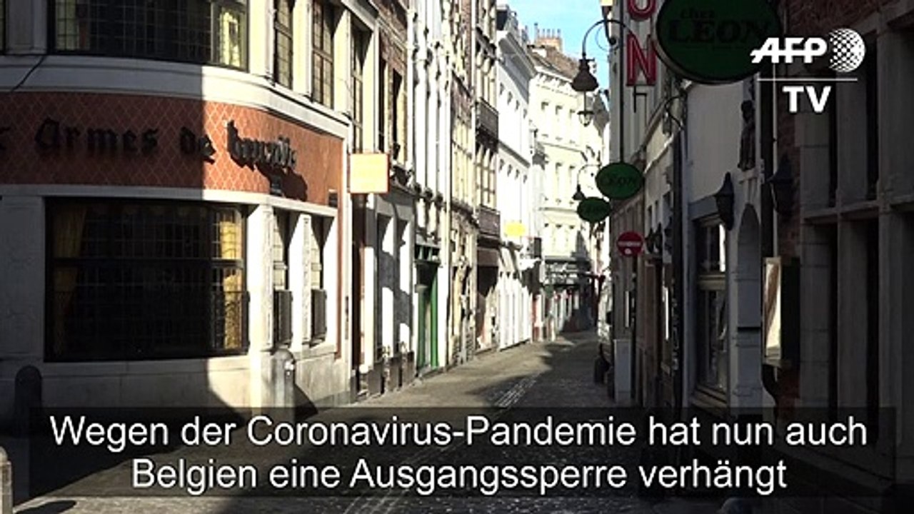 Coronavirus-pandemie: belgien verhängt ausgangssperre