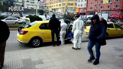 Taksiler dezenfekte edildi