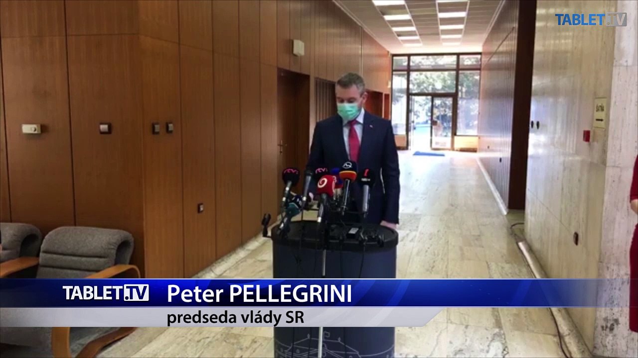 ZÁZNAM: Brífing P. Pellegriniho pred rokovaním Vlády SR