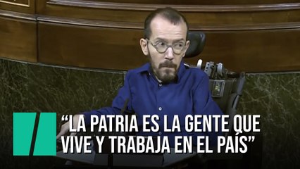 Echenique: "La patria es la gente que vive y trabaja en el país"