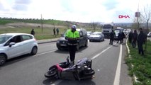 GAZİANTEP Otomobille çarpışan motosikletin sürücüsü yaralandı
