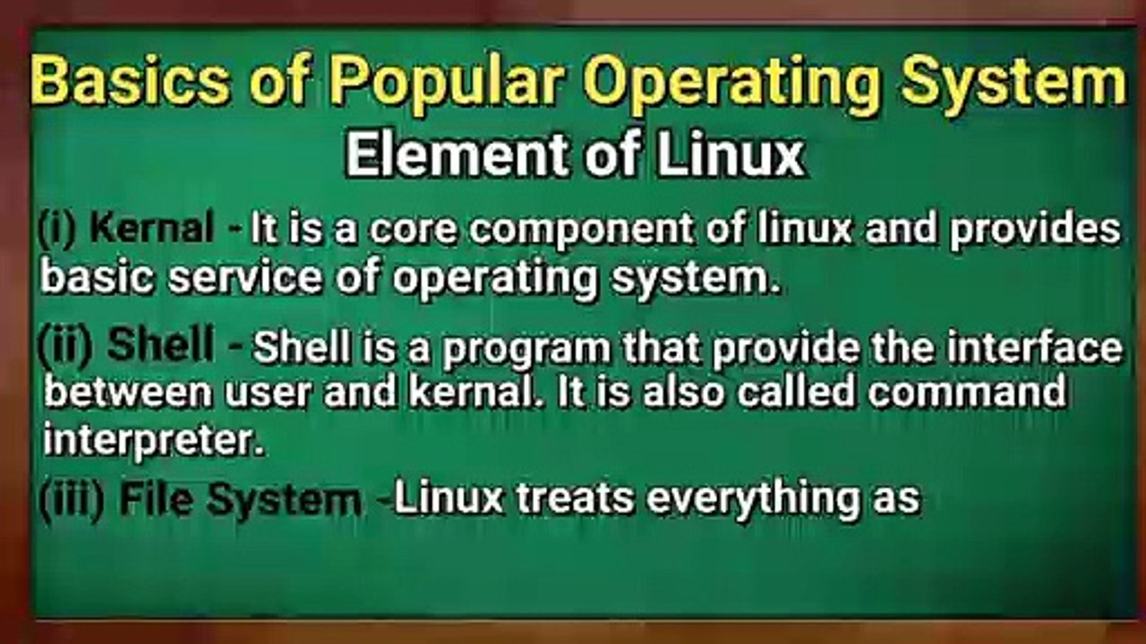 Basics of Popular Operating System(LINUX & WINDOW) || Chapter 2.1 || Computer  || in #Hindi