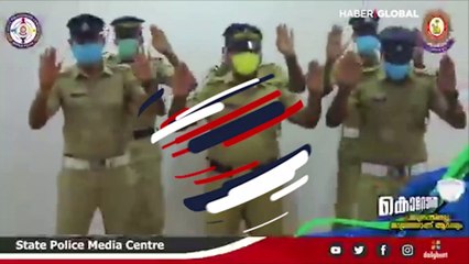 Hintli polislerin el yıkama dansı sosyal medyayı salladı