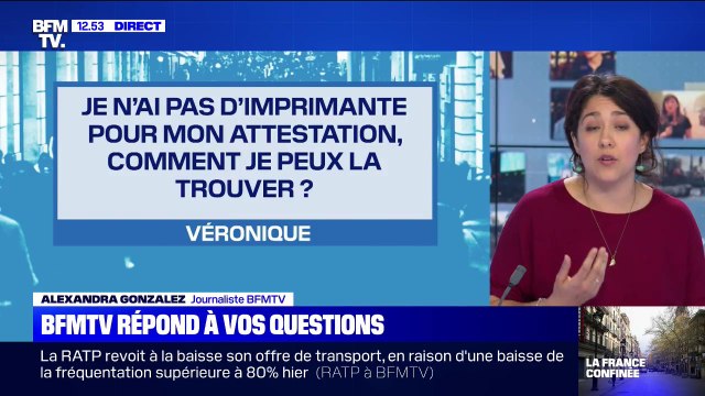 Je n'ai pas d'imprimante, comment faire pour mon attestation ? BFMTV répond à vos questions