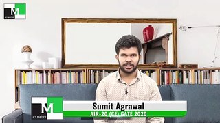 GATE 2020 Topper - Sumit Agarwal AIR 20 (CE) - IES Master Student