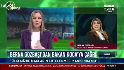 Berna Gözbaşı: "Futbolcular maça çıkmak istemiyor"