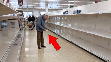 "Paniğe kapılmayın" sözünü en iyi anlatan görüntü: Yaşlı adamın elleri boş kaldı