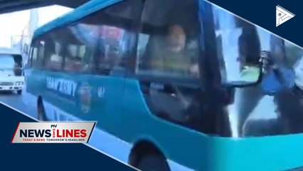 Army trucks ferry health workers to/from work